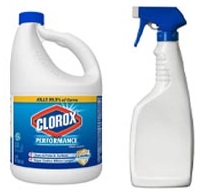 Bleach spray as natural flour beetle deterrent
