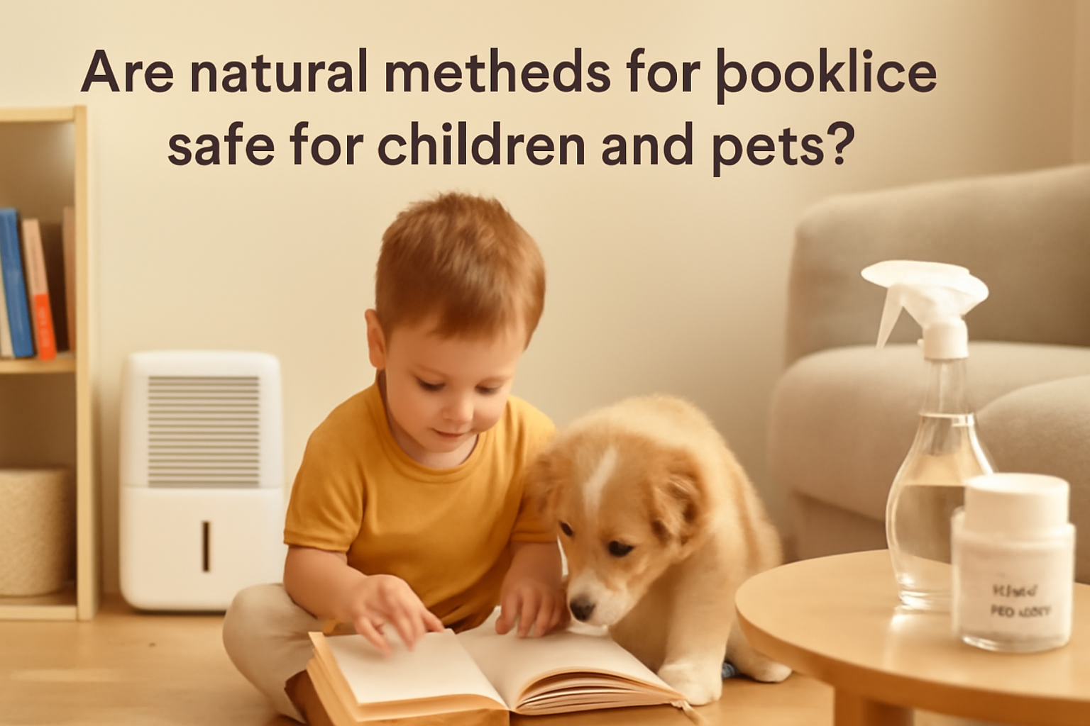 Are natural methods for booklice safe for children and pets?