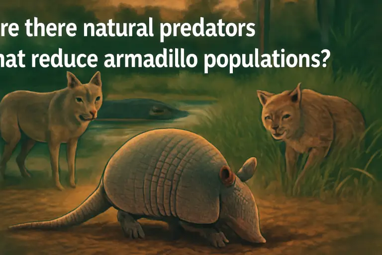 Are there natural predators that reduce armadillos populations?