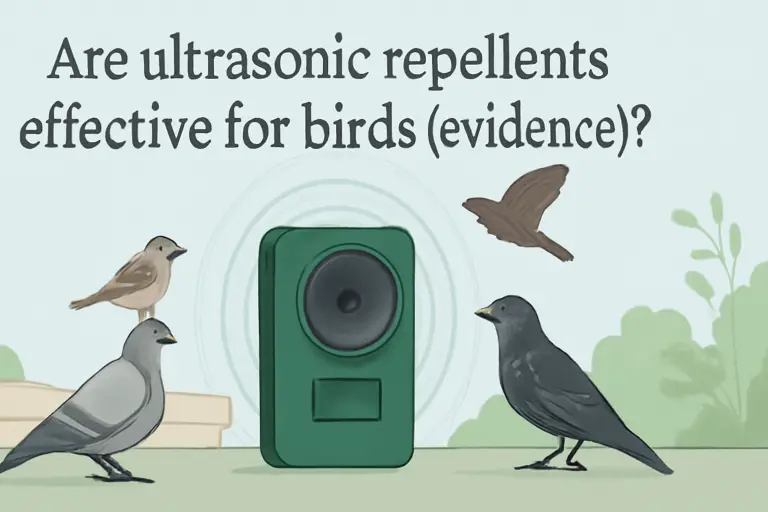Are ultrasonic repellents effective for birds (evidence)?