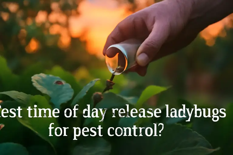 Best time of day to release ladybugs for pest control?