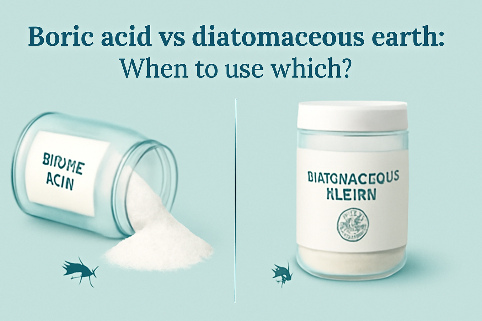 Boric acid vs diatomaceous earth: when to use which?