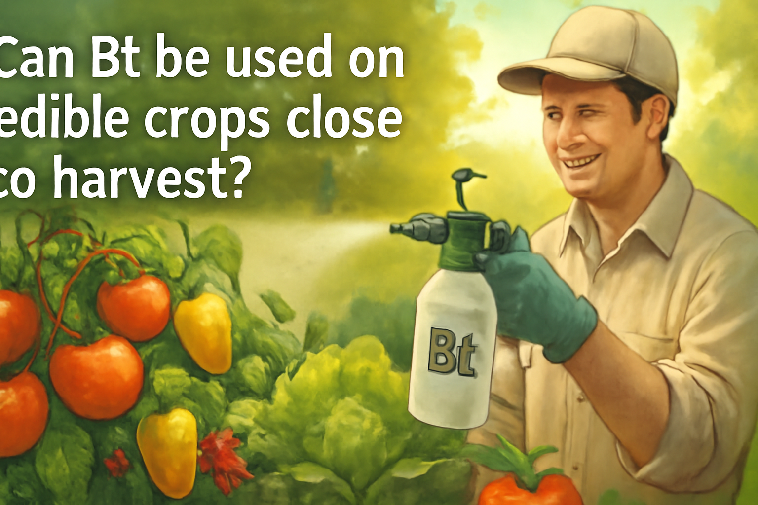 Can BT be used on edible crops close to harvest?