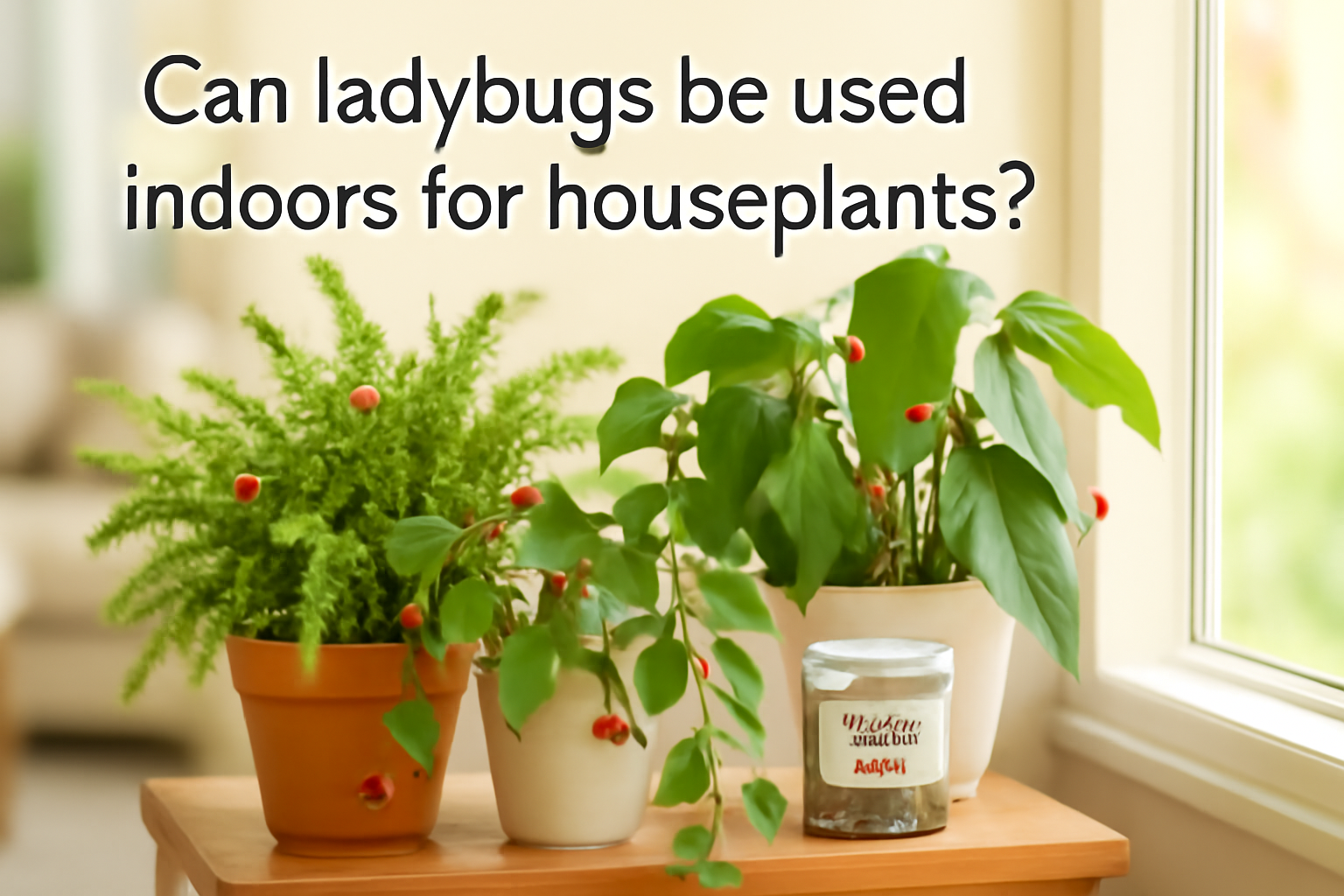 Can ladybugs be used indoors for houseplants?