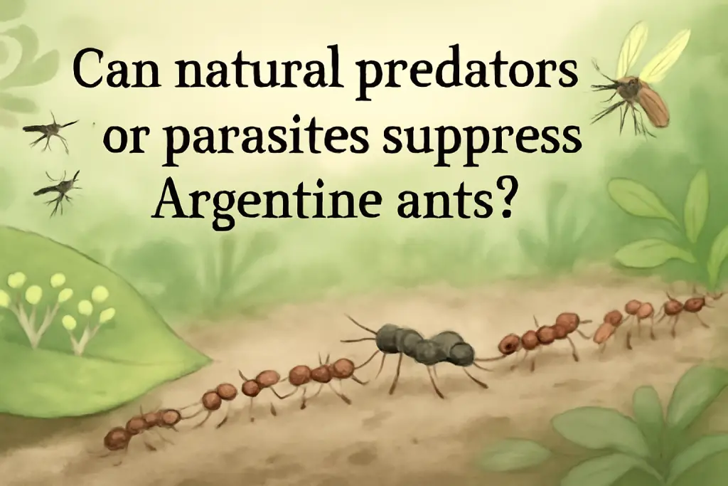 Can natural predators or parasites suppress argentine ants?