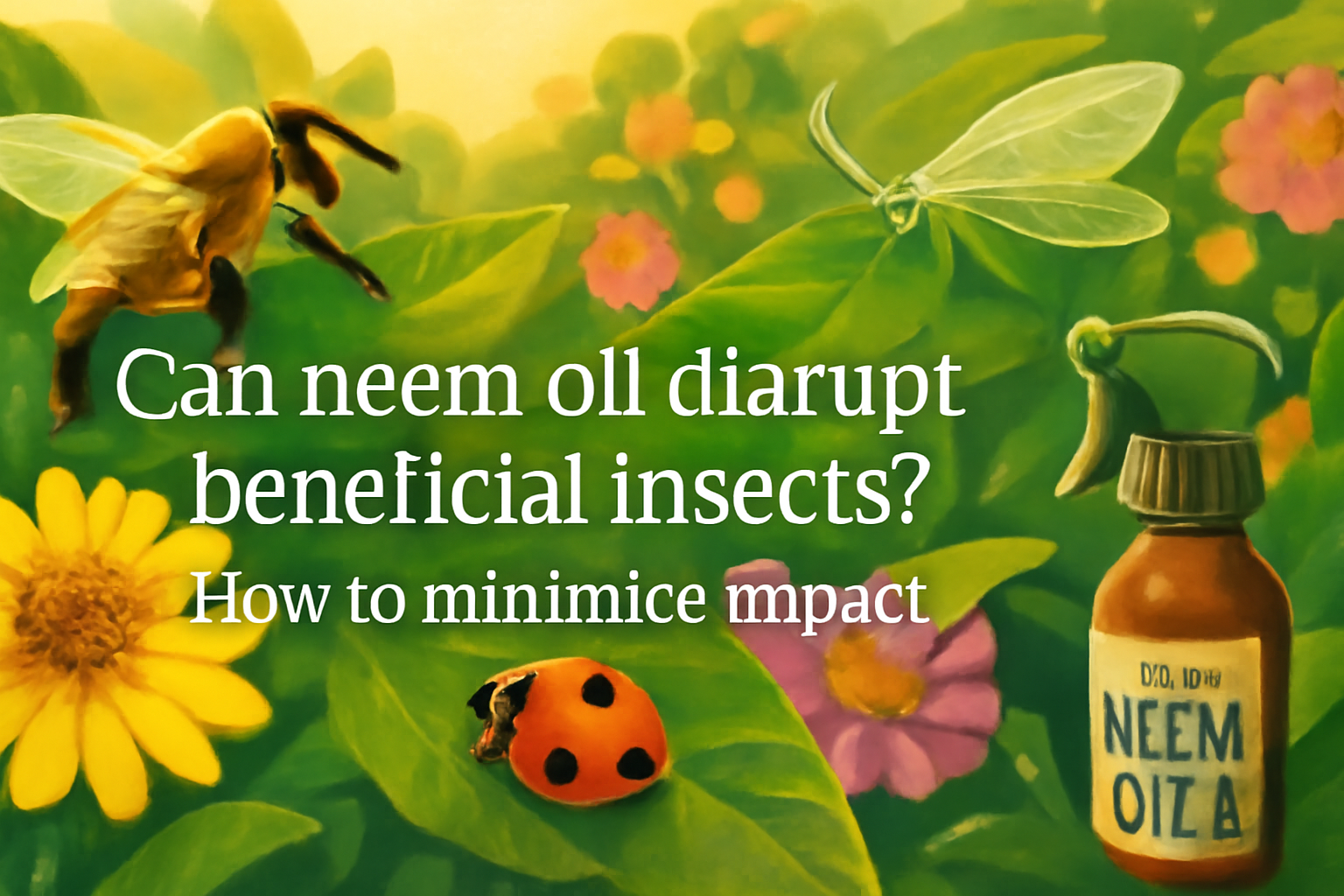 Can neem oil disrupt beneficial insects; how to minimize impact?