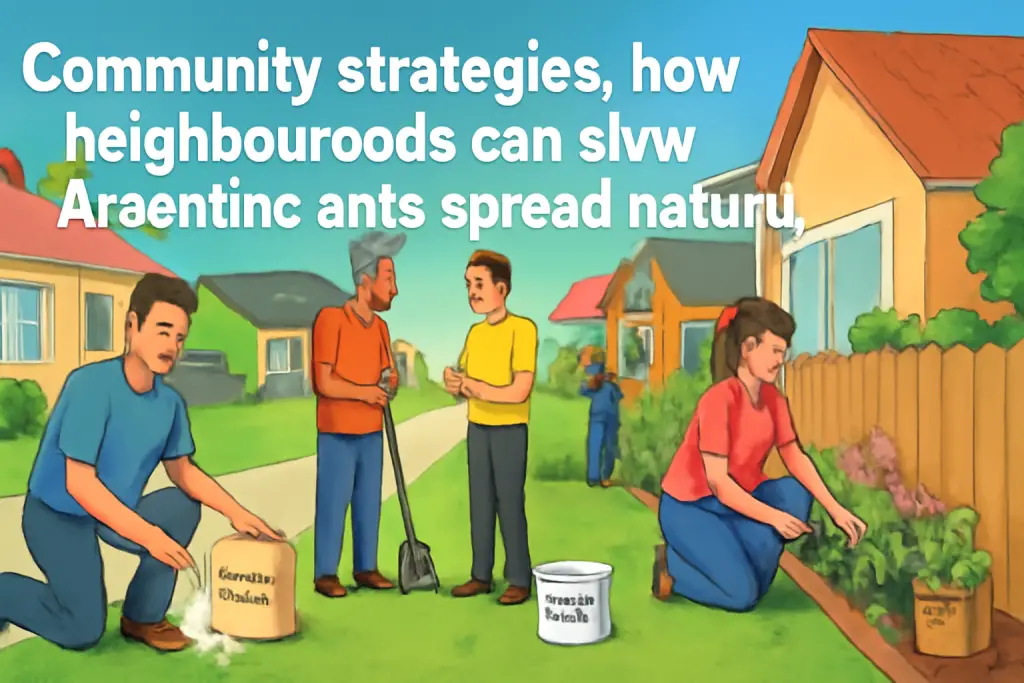 Community strategies: how neighborhoods can slow argentine ants spread naturally