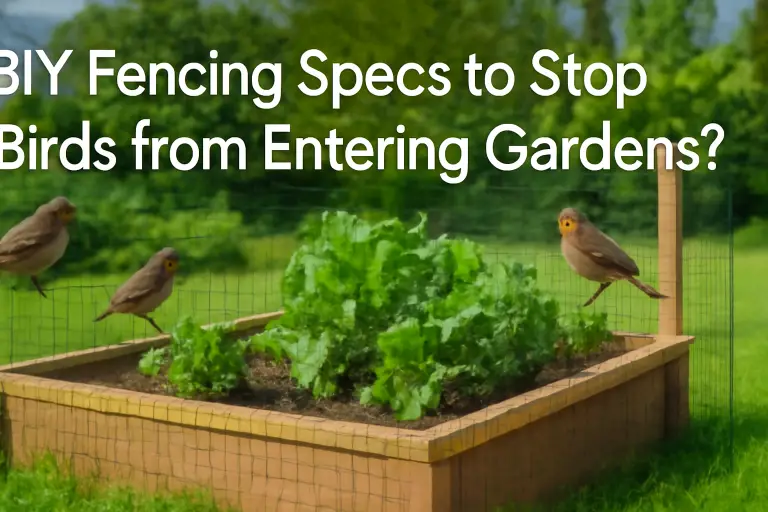 DIY fencing specs to stop birds from entering gardens?