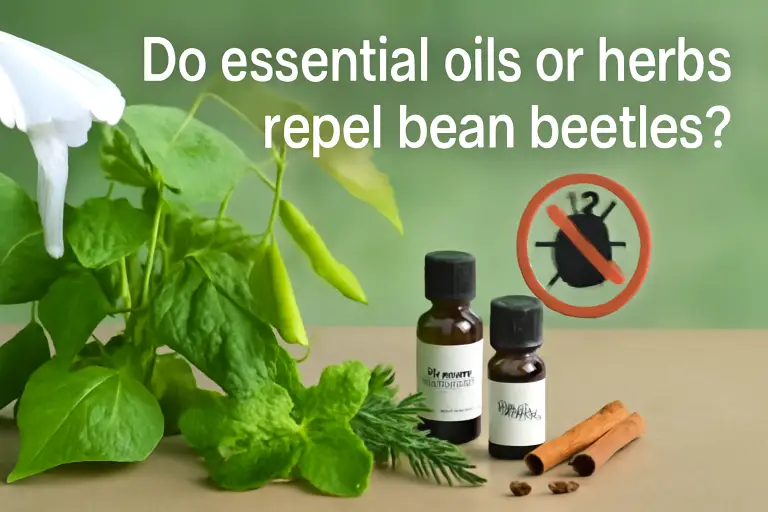 Do essential oils or herbs repel bean beetles?