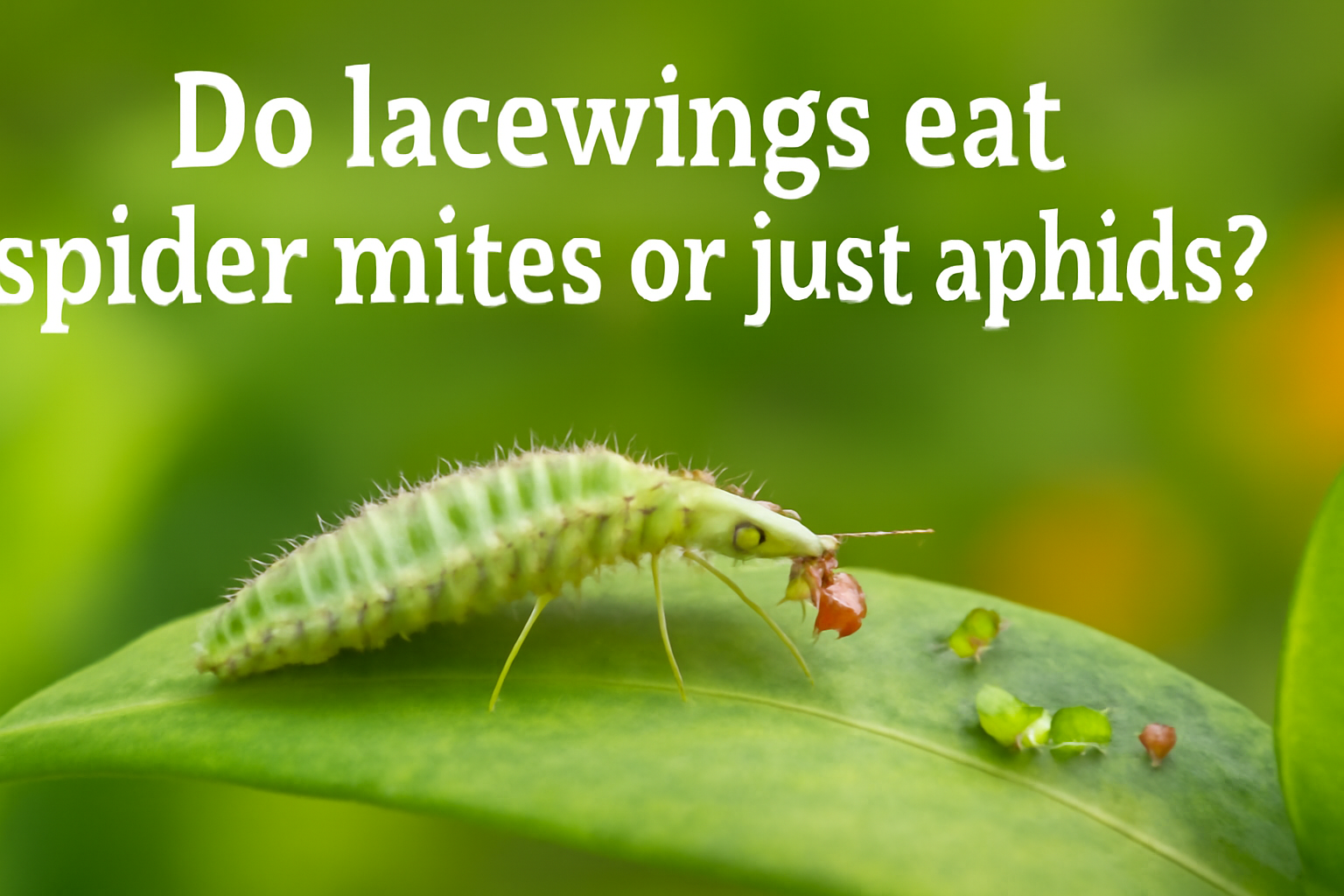 Do lacewings eat spider mites or just aphids?