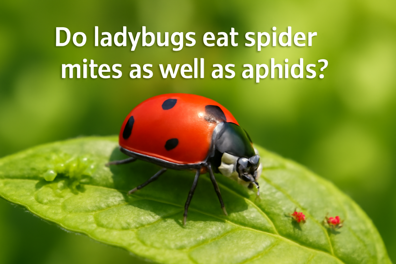 Do ladybugs eat spider mites as well as aphids?