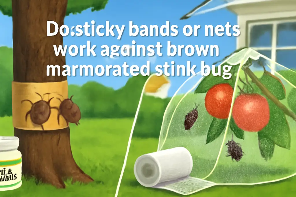 Do sticky bands or nets work against brown marmorated stink bug?