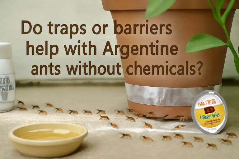 Do traps or barriers help with argentine ants without chemicals?