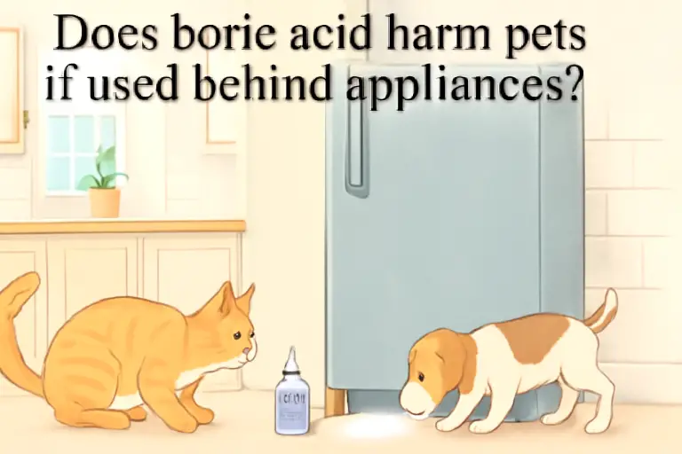 Does boric acid harm pets if used behind appliances?