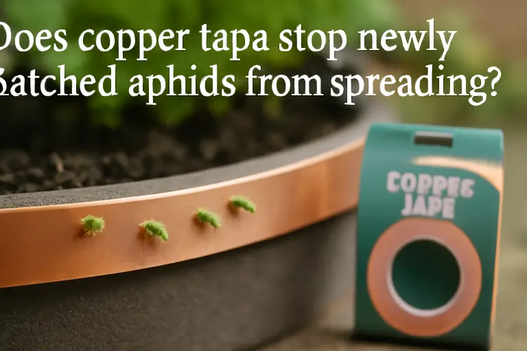 Does copper tape stop newly hatched aphids from spreading?