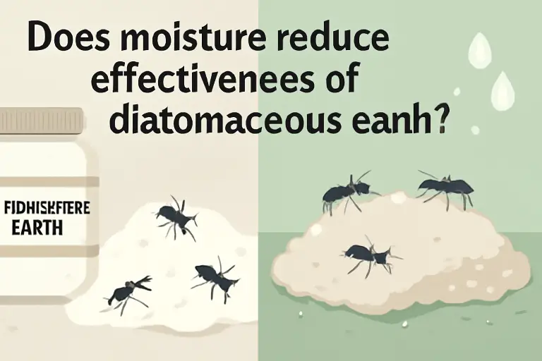 Does moisture reduce the effectiveness of diatomaceous earth?