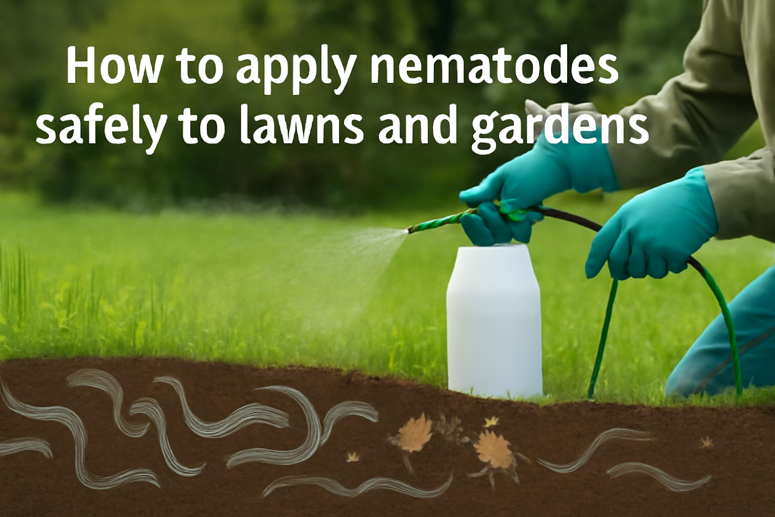 How to apply nematodes safely to lawns and gardens?