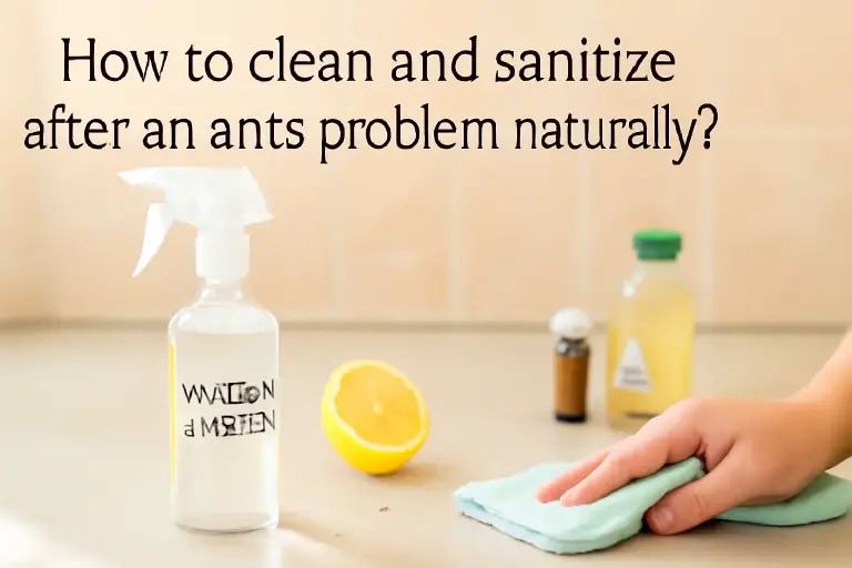 How to clean and sanitize after a ants problem naturally?