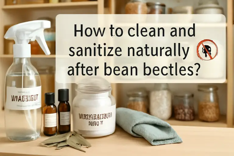 How to clean and sanitize naturally after bean beetles?