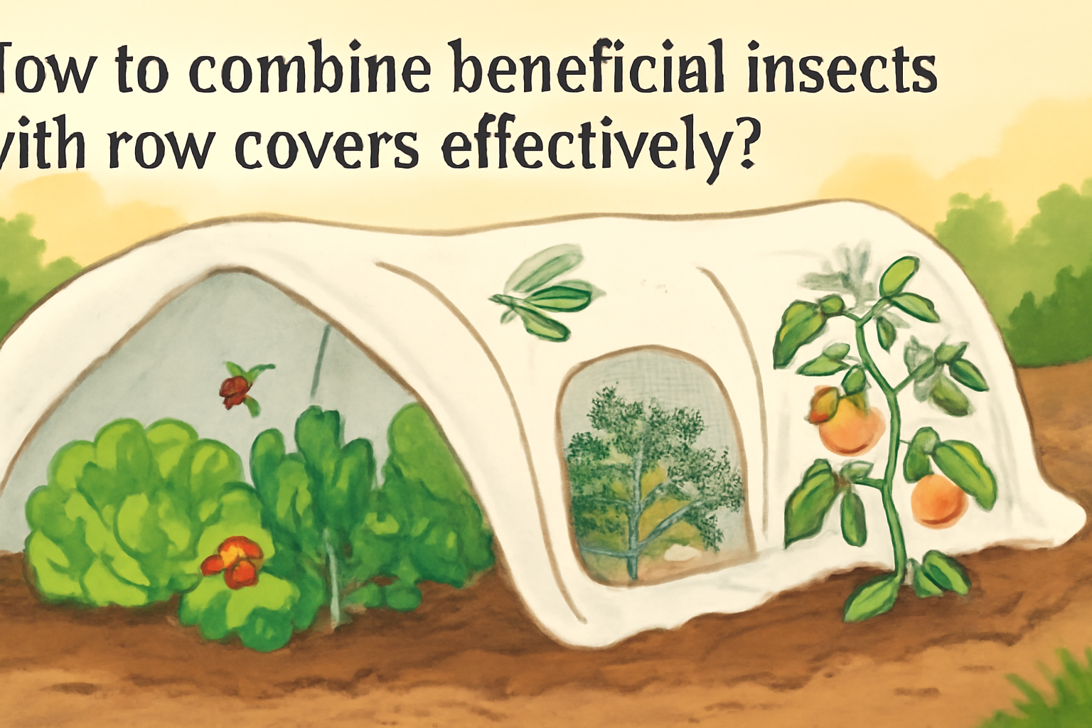 How to combine beneficial insects with row covers effectively?