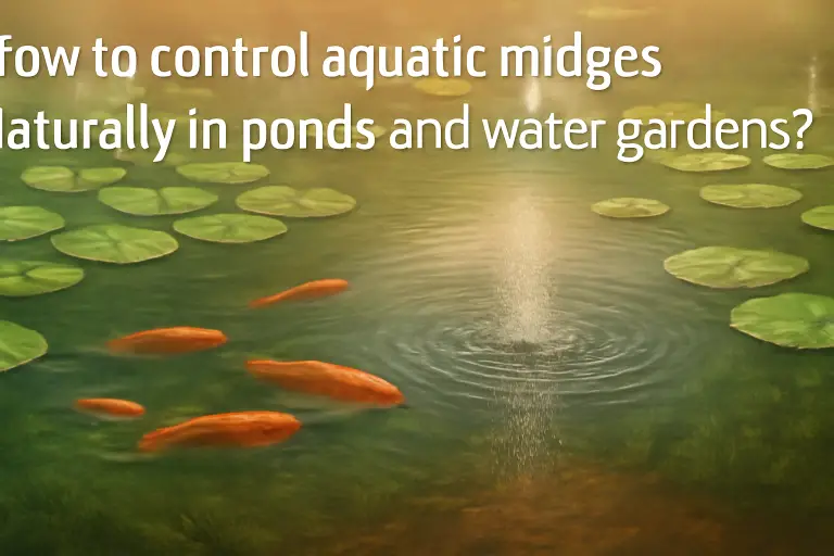 How to control aquatic midges naturally in ponds and water gardens?