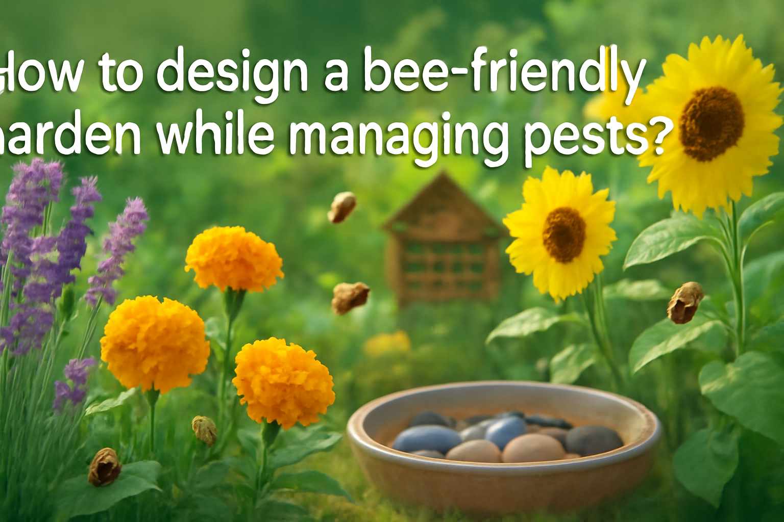 How to design a bee-friendly garden while managing pests?
