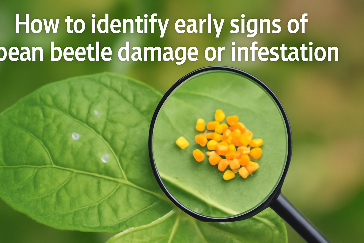 How to identify early signs of bean beetles damage or infestation?