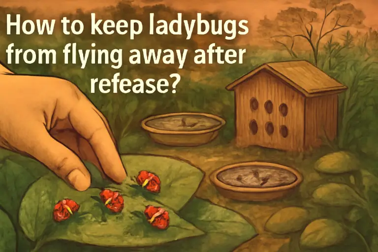 How to keep ladybugs from flying away after release?