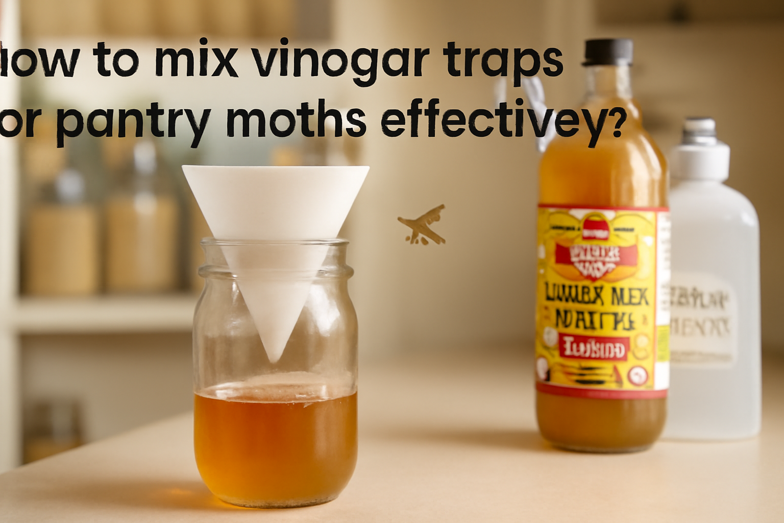 How to mix vinegar traps for pantry moths effectively?