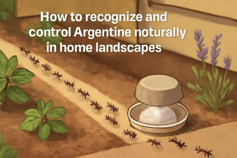 How to recognize and control argentine ants naturally in home landscapes?