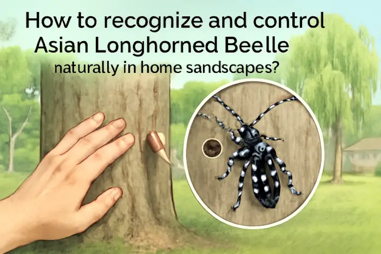 How to recognize and control asian longhorned beetle naturally in home landscapes?