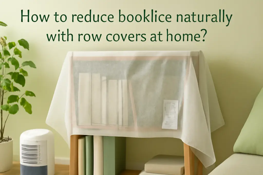 How to reduce booklice naturally with row covers at home?