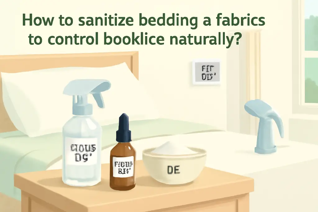 How to sanitize bedding and fabrics to control booklice naturally?