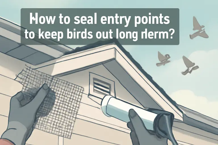 How to seal entry points to keep birds out long-term?