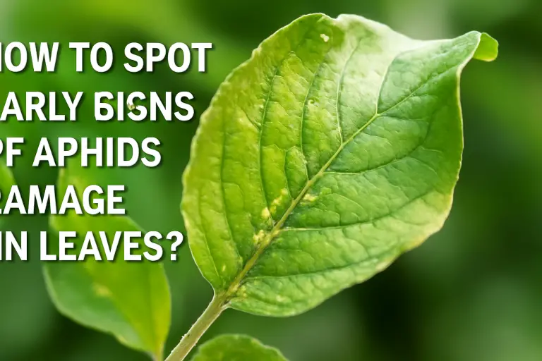How to spot early signs of aphids damage on leaves?