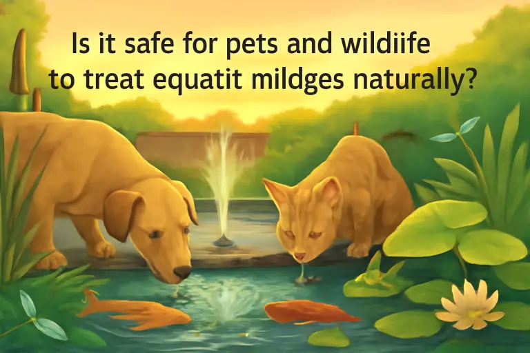Is it safe for pets and wildlife to treat aquatic midges naturally?
