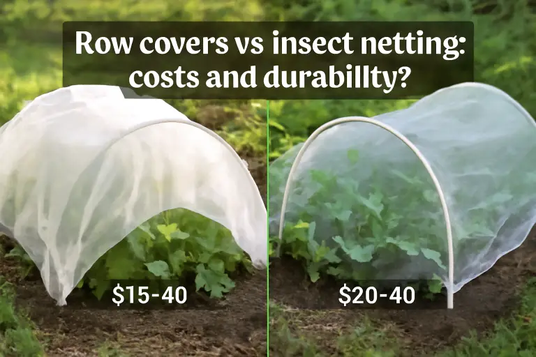 Row covers vs insect netting: costs and durability?