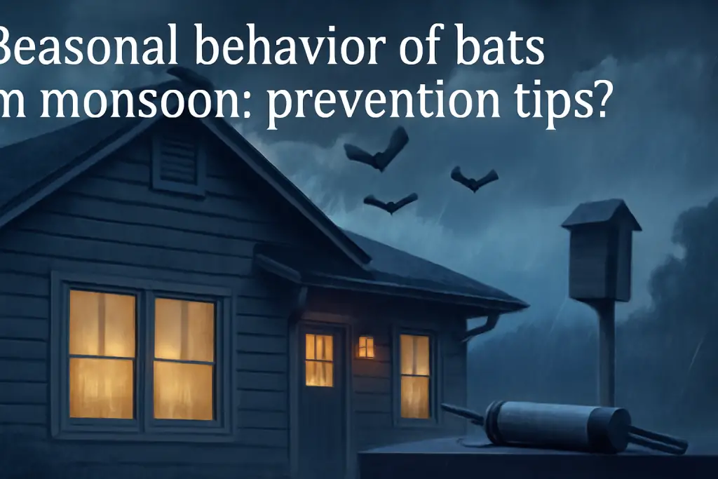 Seasonal behavior of bats in monsoon: prevention tips?