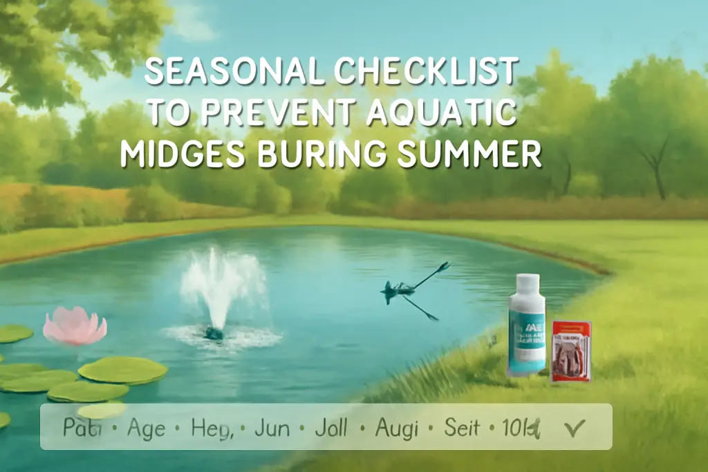 Seasonal checklist to prevent aquatic midges during summer?