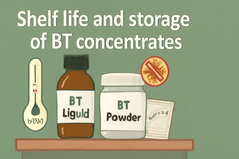 Shelf life and storage of BT concentrates?