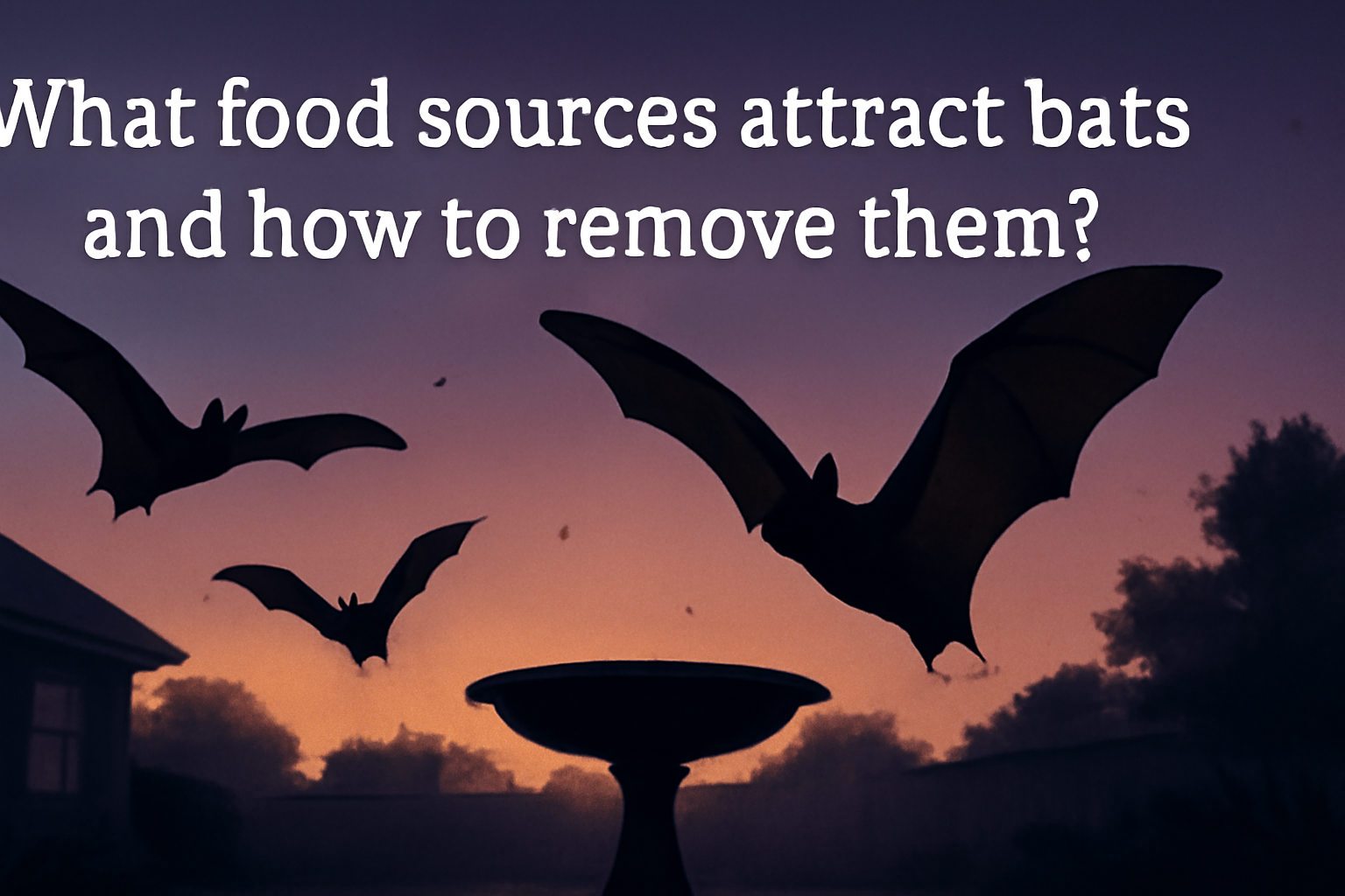 What food sources attract bats and how to remove them?