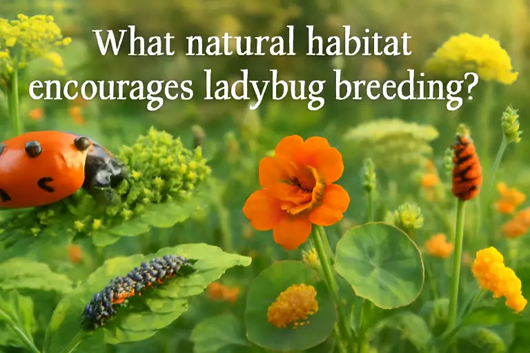 What natural habitat encourages ladybug breeding?