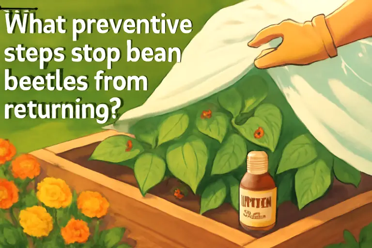 What preventive steps stop bean beetles from returning?