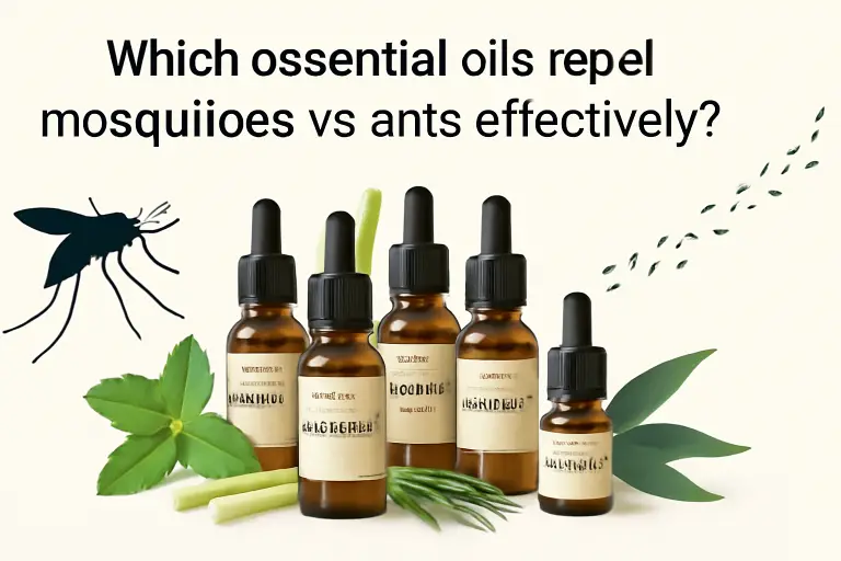 Which essential oils repel mosquitoes vs ants effectively?