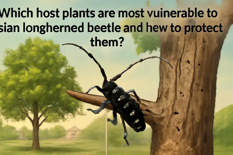 Which host plants are most vulnerable to asian longhorned beetle and how to protect them?