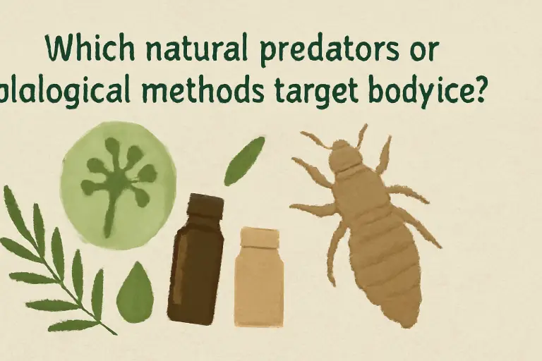 Which natural predators or biological methods target body lice?