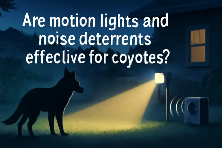 Are motion lights and noise deterrents effective for coyotes?