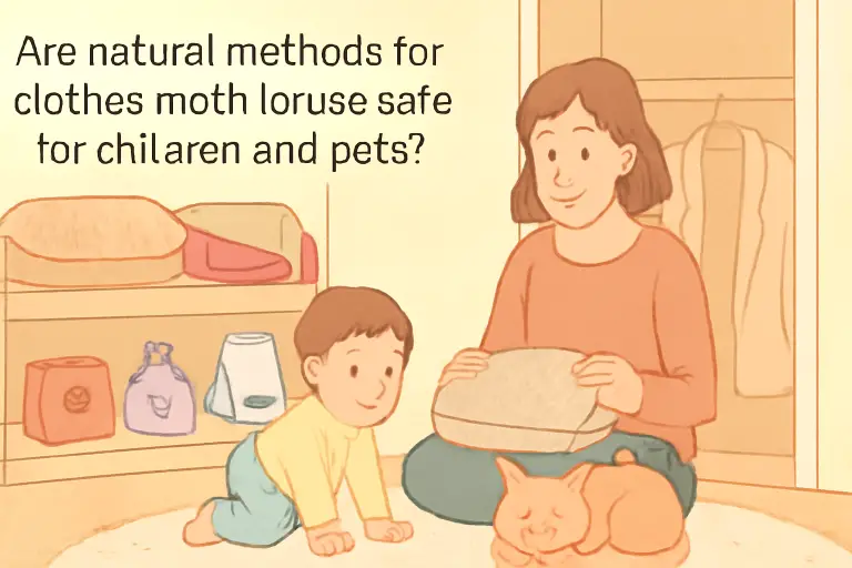 Are natural methods for clothes moth larvae safe for children and pets?