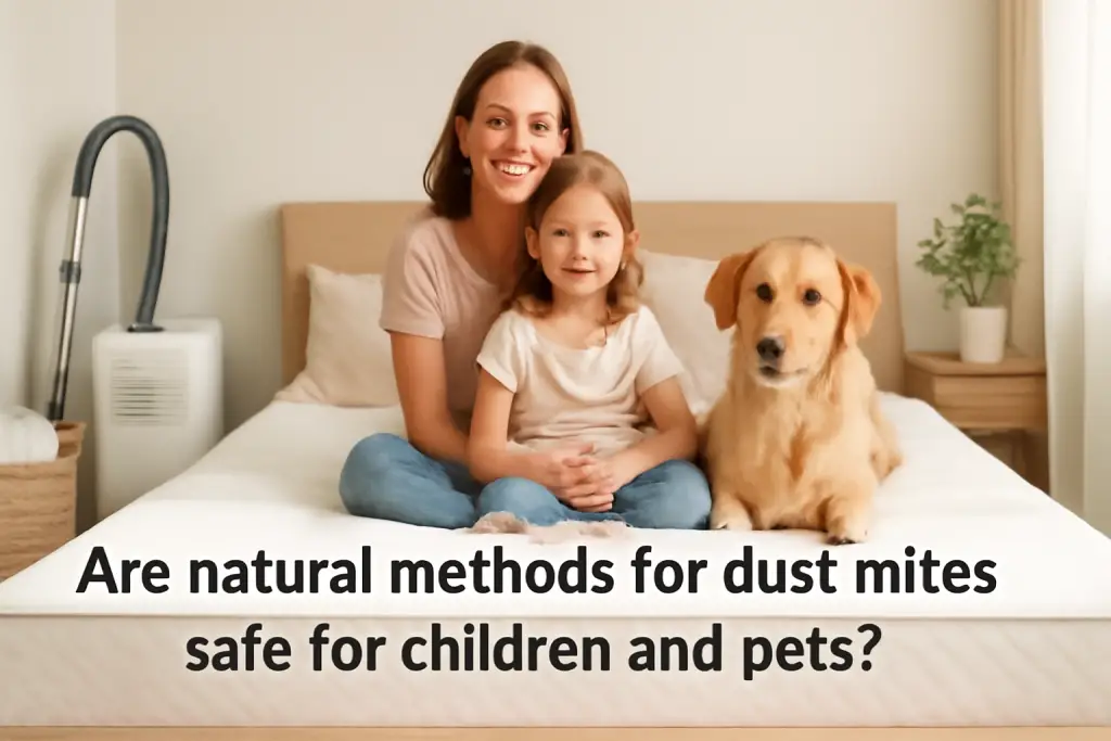 Are natural methods for dust mites safe for children and pets?