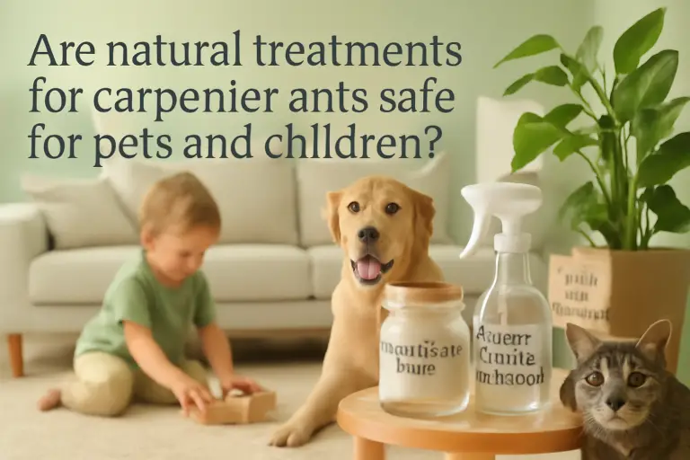 Are natural treatments for carpenter ants safe for pets and children?